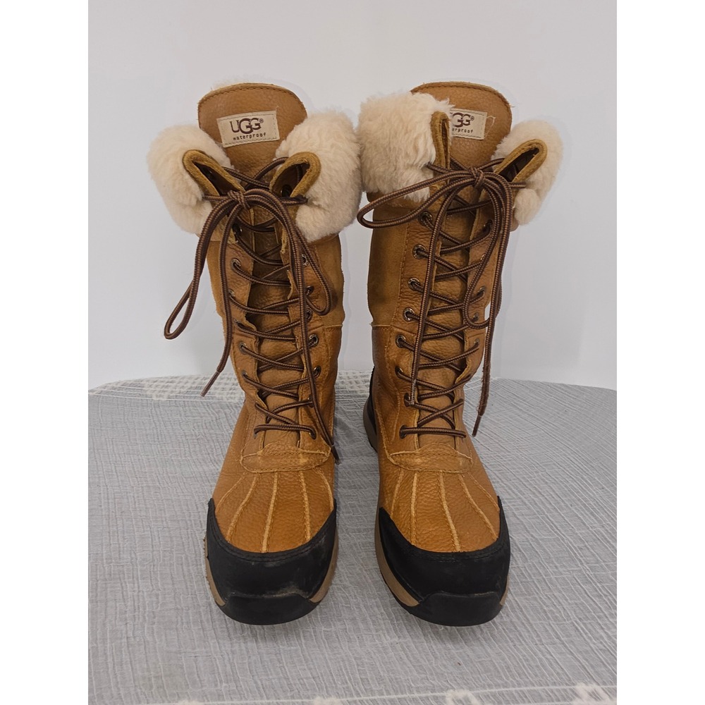 UGG Adirondack III Waterproof Winter Boots Chestnut Leather 1095142 Womens 7.5
